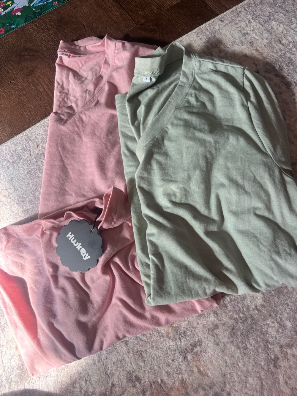 Womens Crew Neck T-Shirt 2 pack- Pink & Sage
